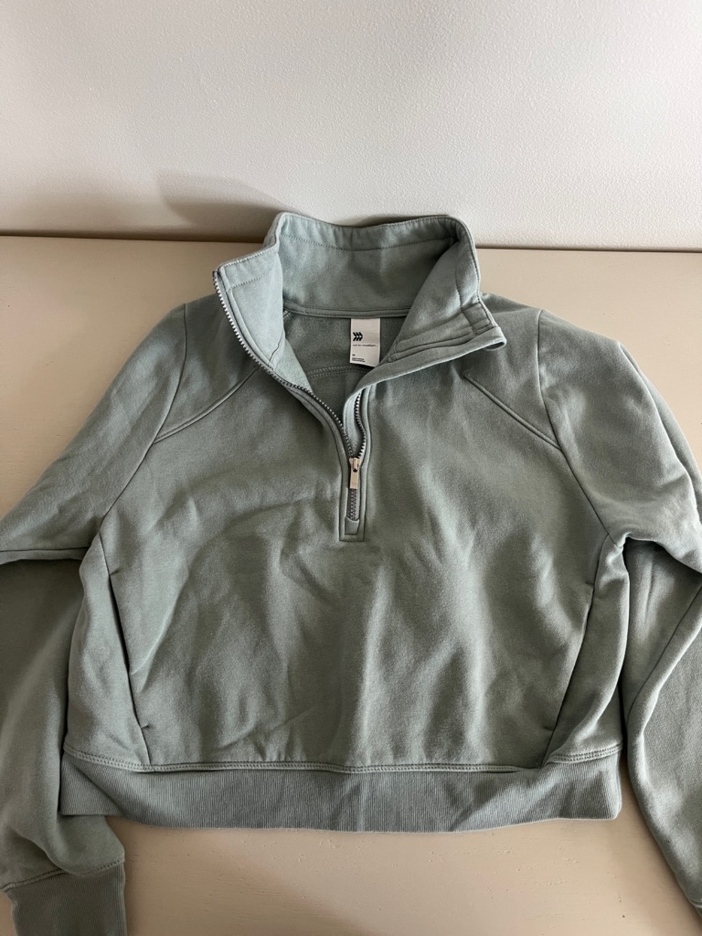 all in motion Light Sage Quarter-Zip Pullover